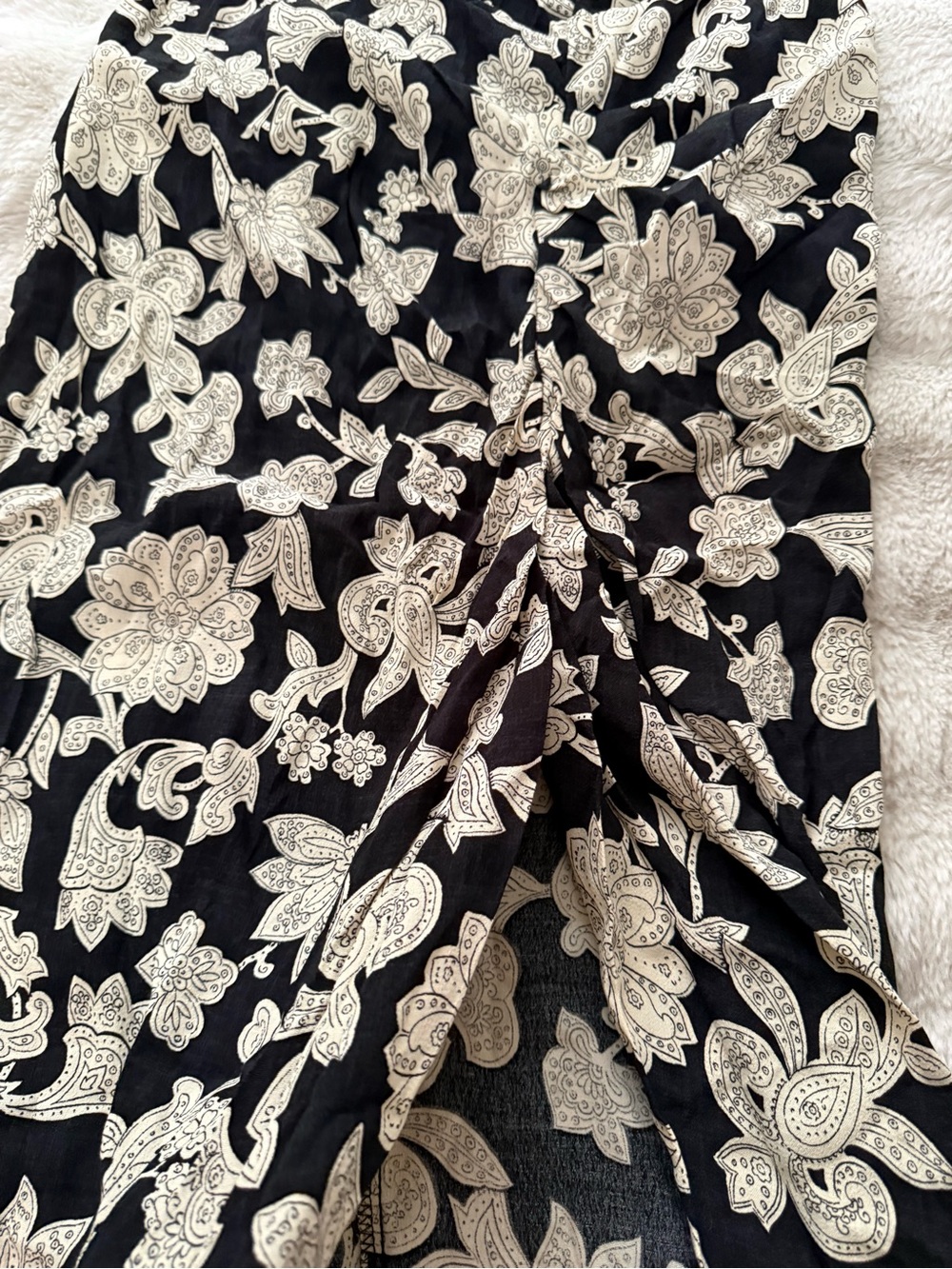 Zara Black and Cream Floral Jacket